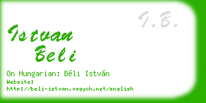istvan beli business card