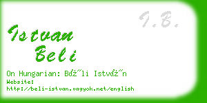 istvan beli business card